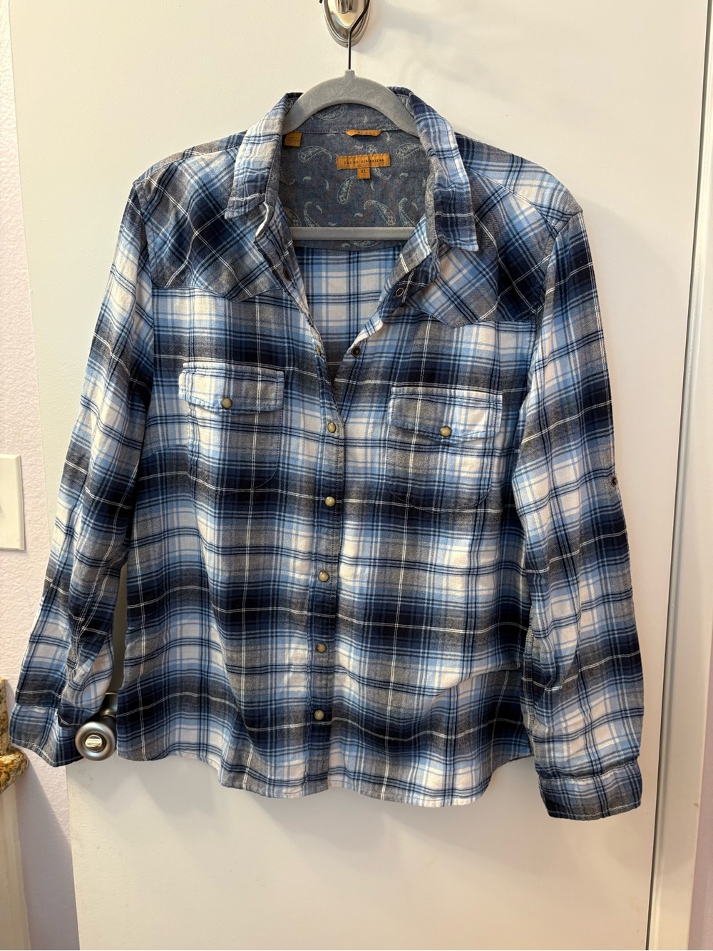 Jachs Bea Girlfriend Flannel Button Up XL Like New